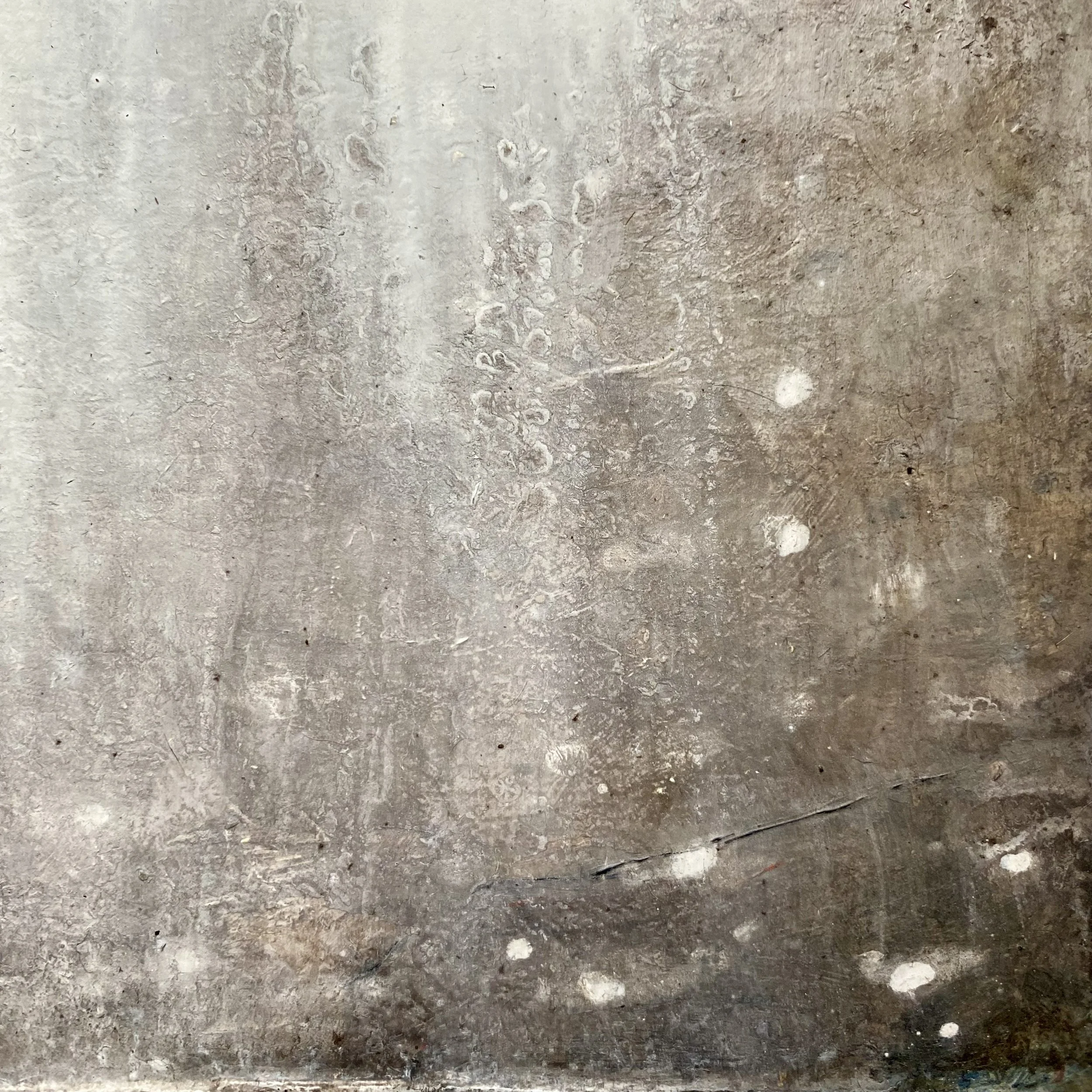 cloud snagged by cherry blossom branch. oil on panel. 2025 susie david - detail