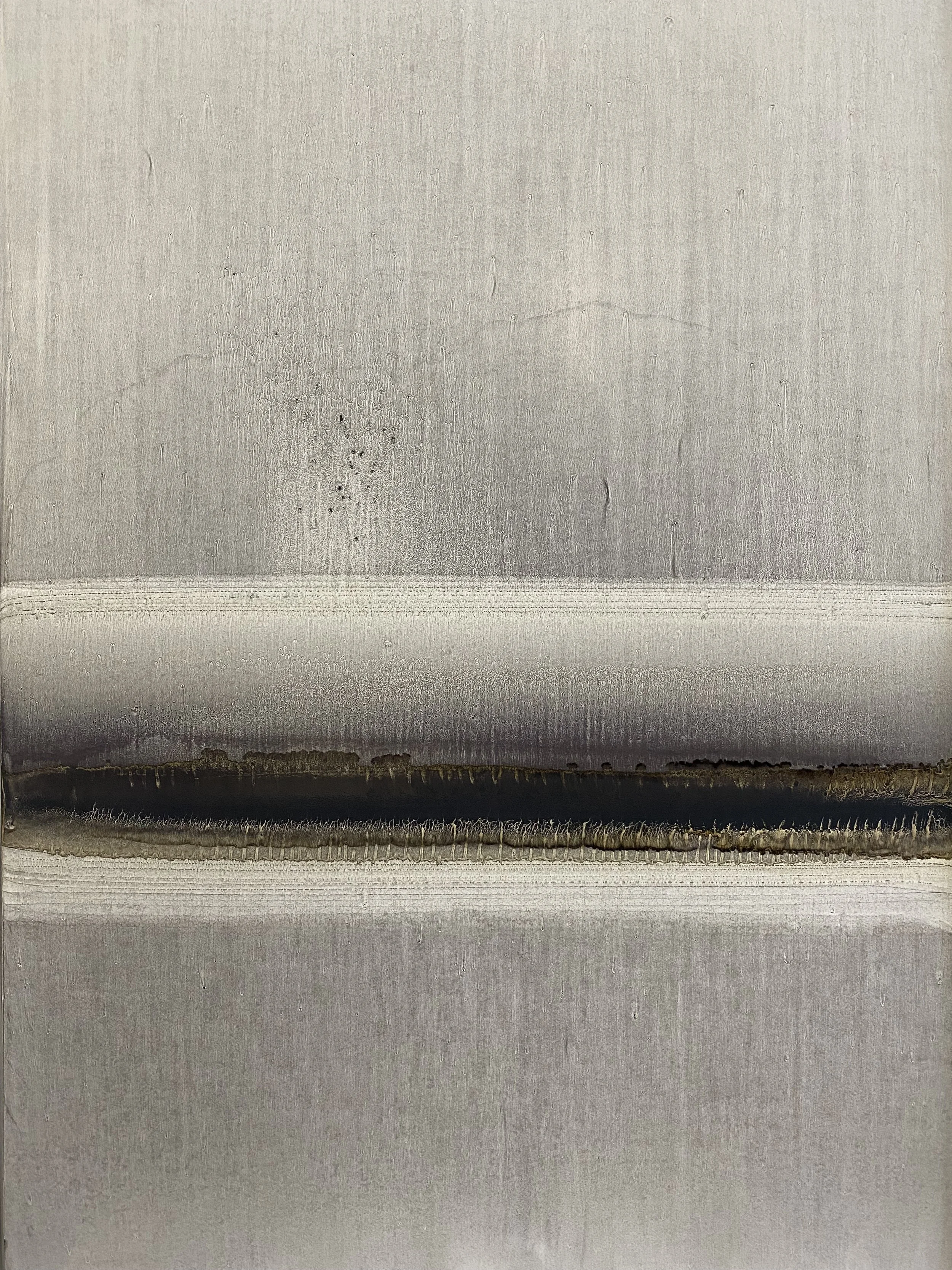 Tidal Shift: Ghost Mountains. oil on paper 70 x 100 cms  Susie David