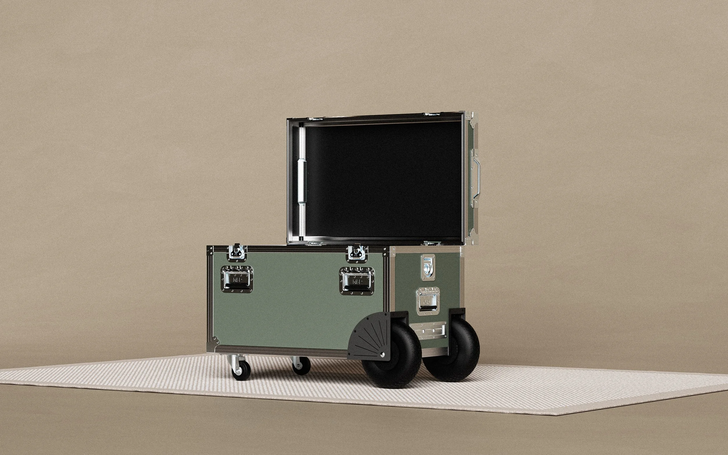 Premium equine trunk for rug and equipment storage