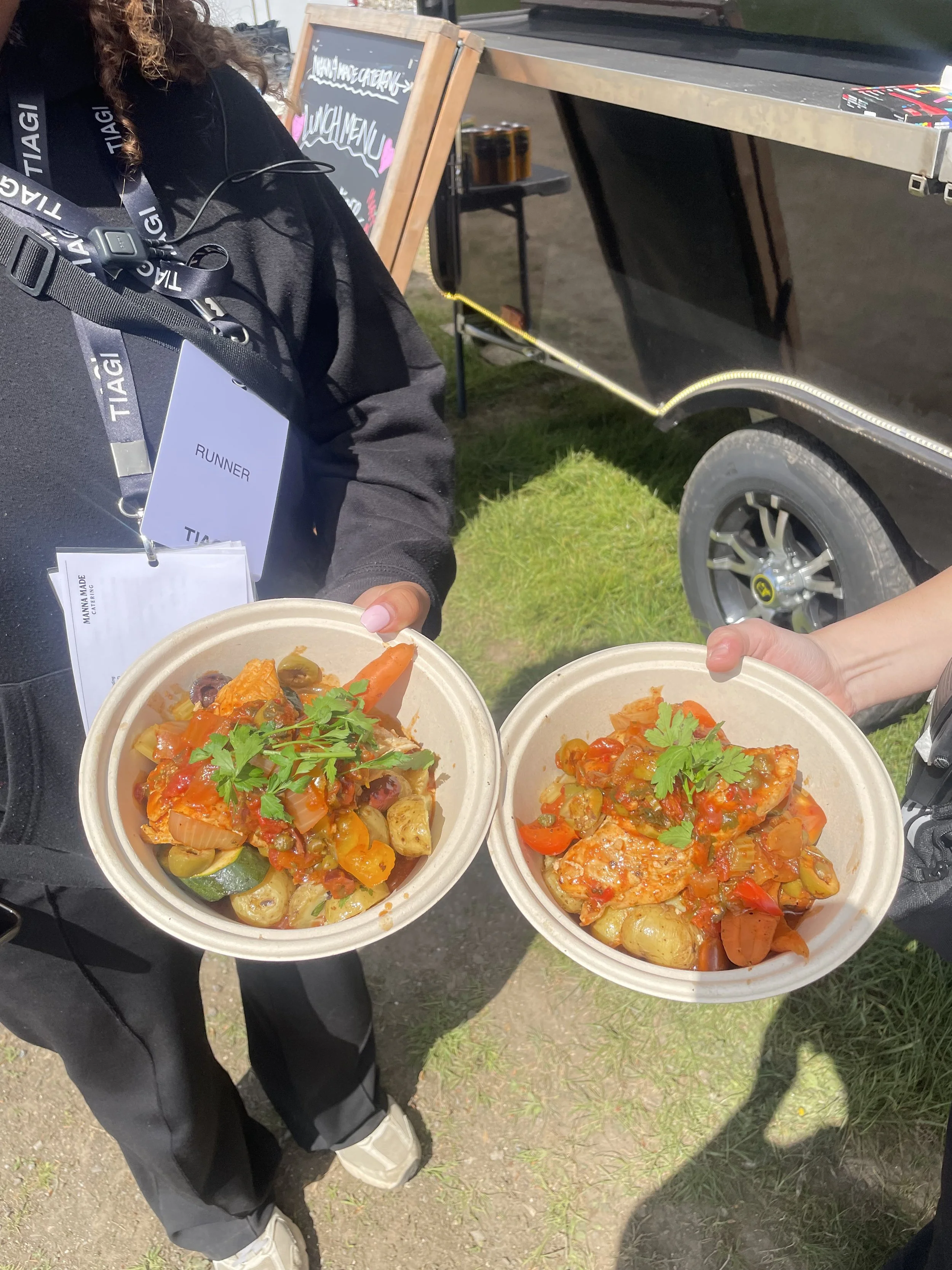 Film and TV catering service providing meals for production crew on set in the UK