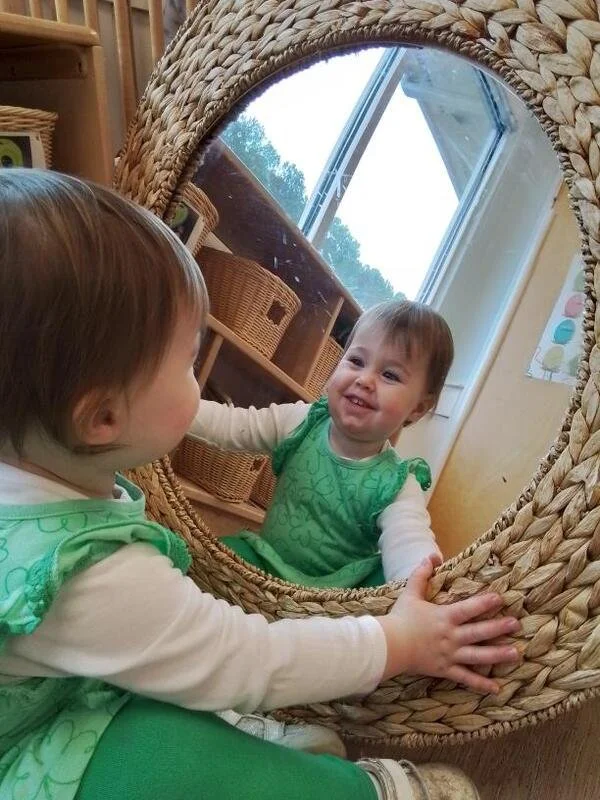 addie in mirror