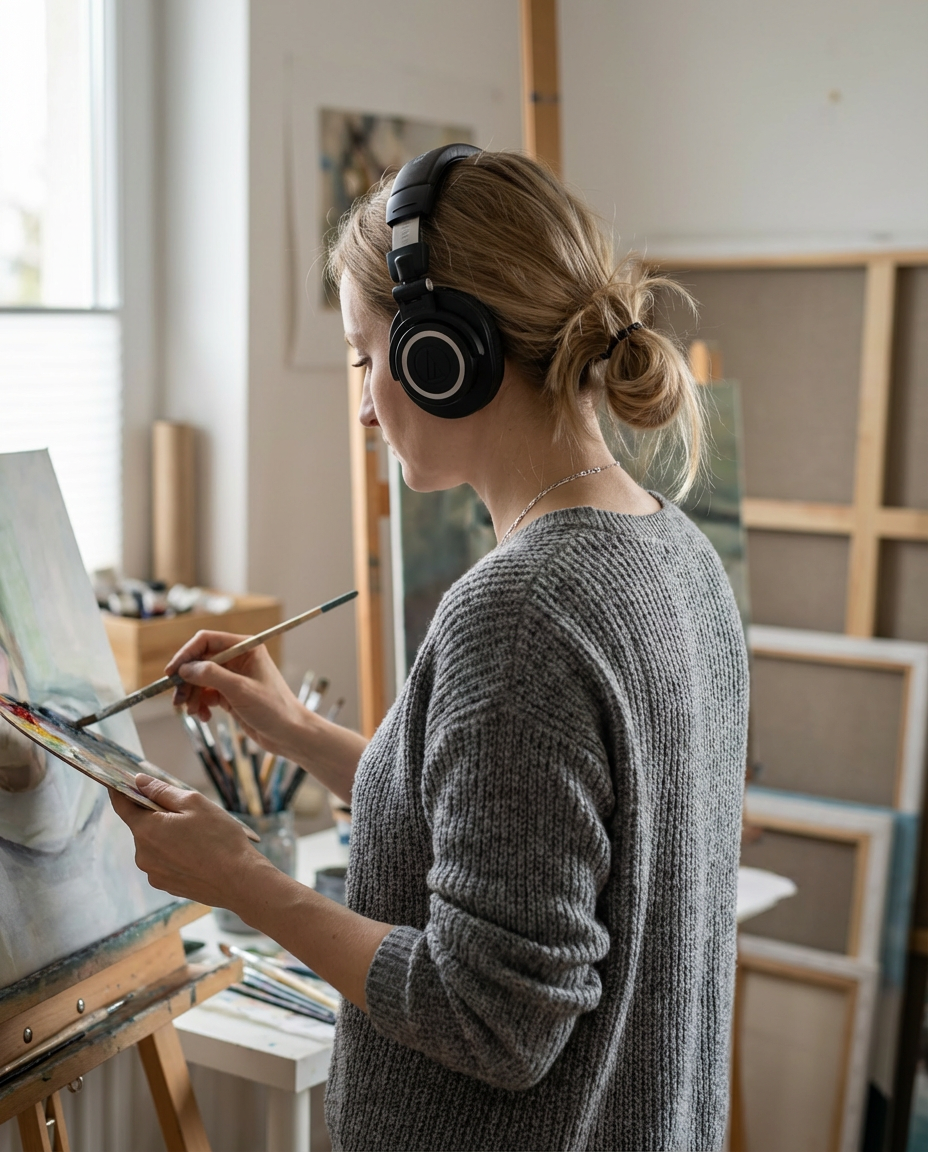 Lanoma Art beim Erstellen einer Auftragsarbeit