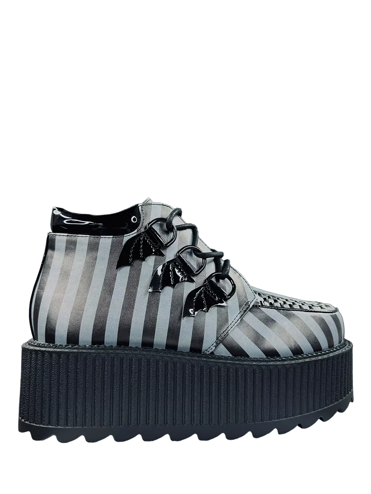 SUPER KREEP HI STRIPE - BLACK/GREY: 8