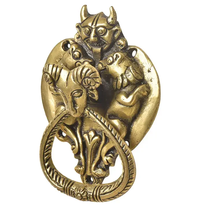 Demon and Lion Door Knocker