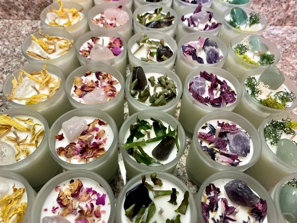 Crystal Intention Candles with Natural Soy Wax