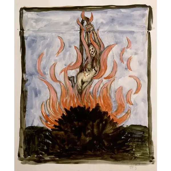 The Witch At The Stake 5x7