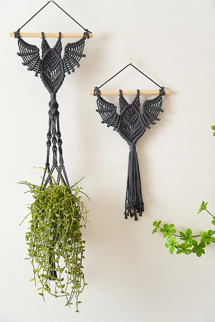Macrame Bat Wall Hanging