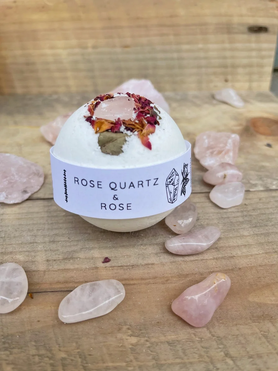Rose Quartz & Rose Bath Bomb: Regular, Medium