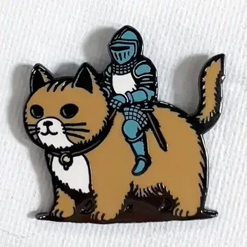 Cat Knight Pin