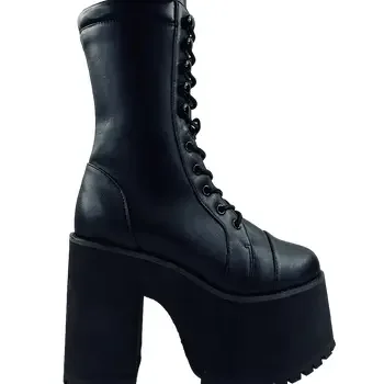 RAVEN - BLACK PU LEATHER: 7