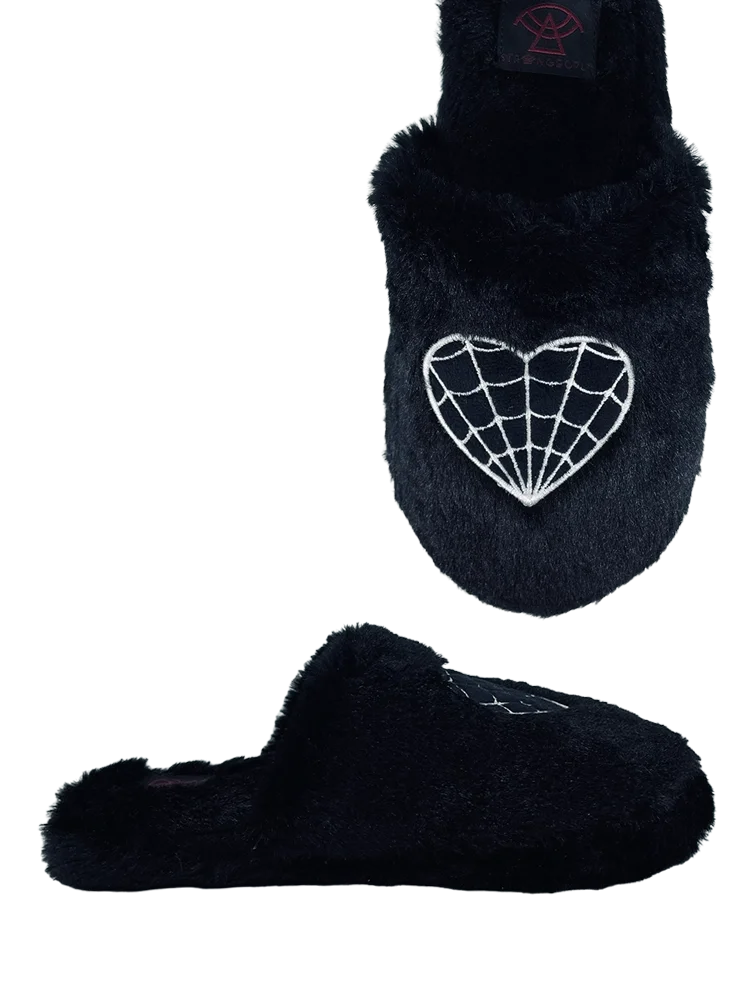 Kreepy Kozy Web Heart house slipper: 8-9 LARGE