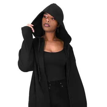 Long Line Open Hoodie: XS/S