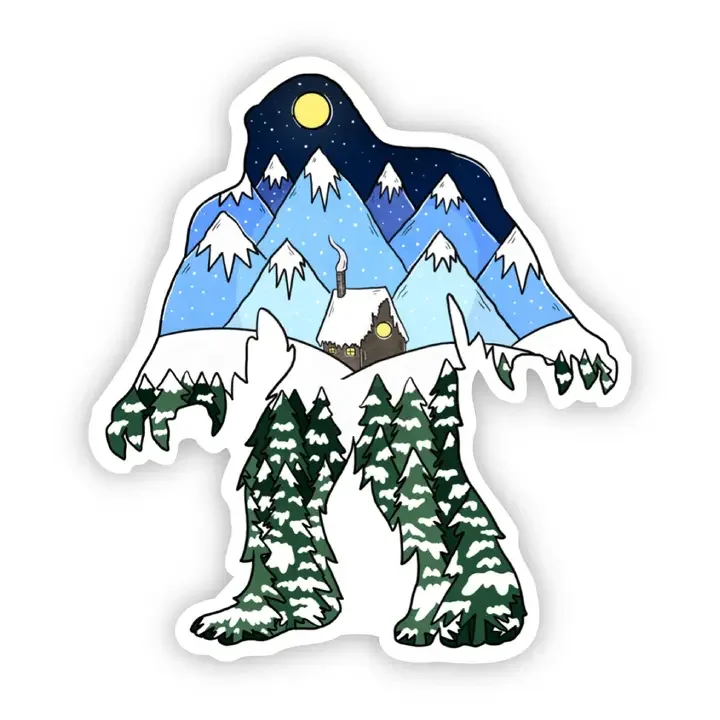 Bigfoot Snow - Sticker