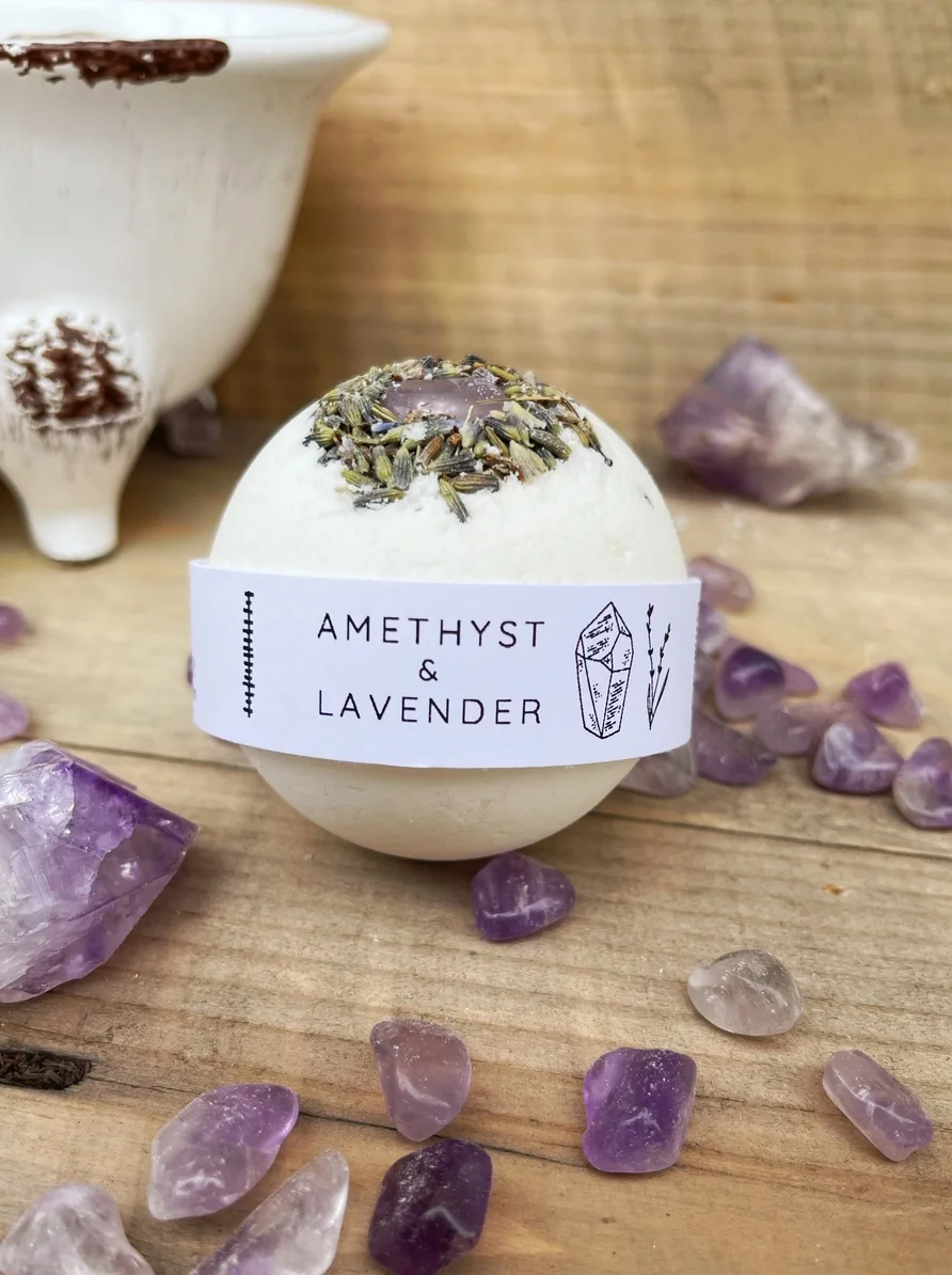 Amethyst & Lavender Bath Bombs: Regular, Medium