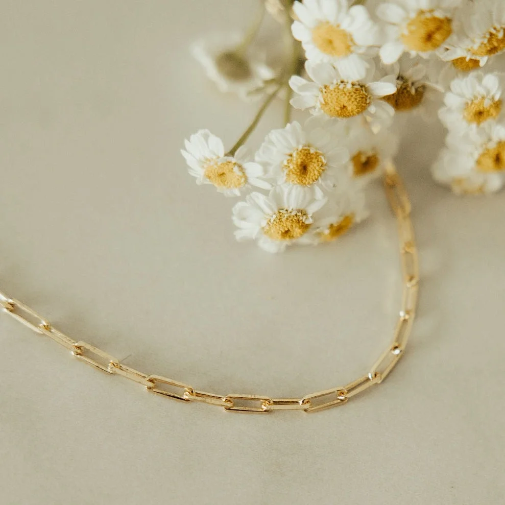Gold Filled Paperclip Necklace