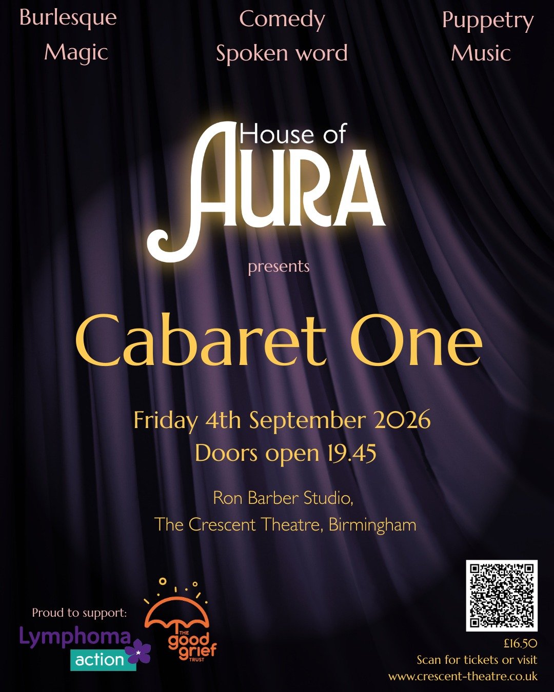From captivating new voices to internationally acclaimed artists, Cabaret One unfolds through comedy, burlesque, music and spoken word in an intimate, carefully curated setting. 

An evening of bold performance, quiet magic and a little mischief - de
