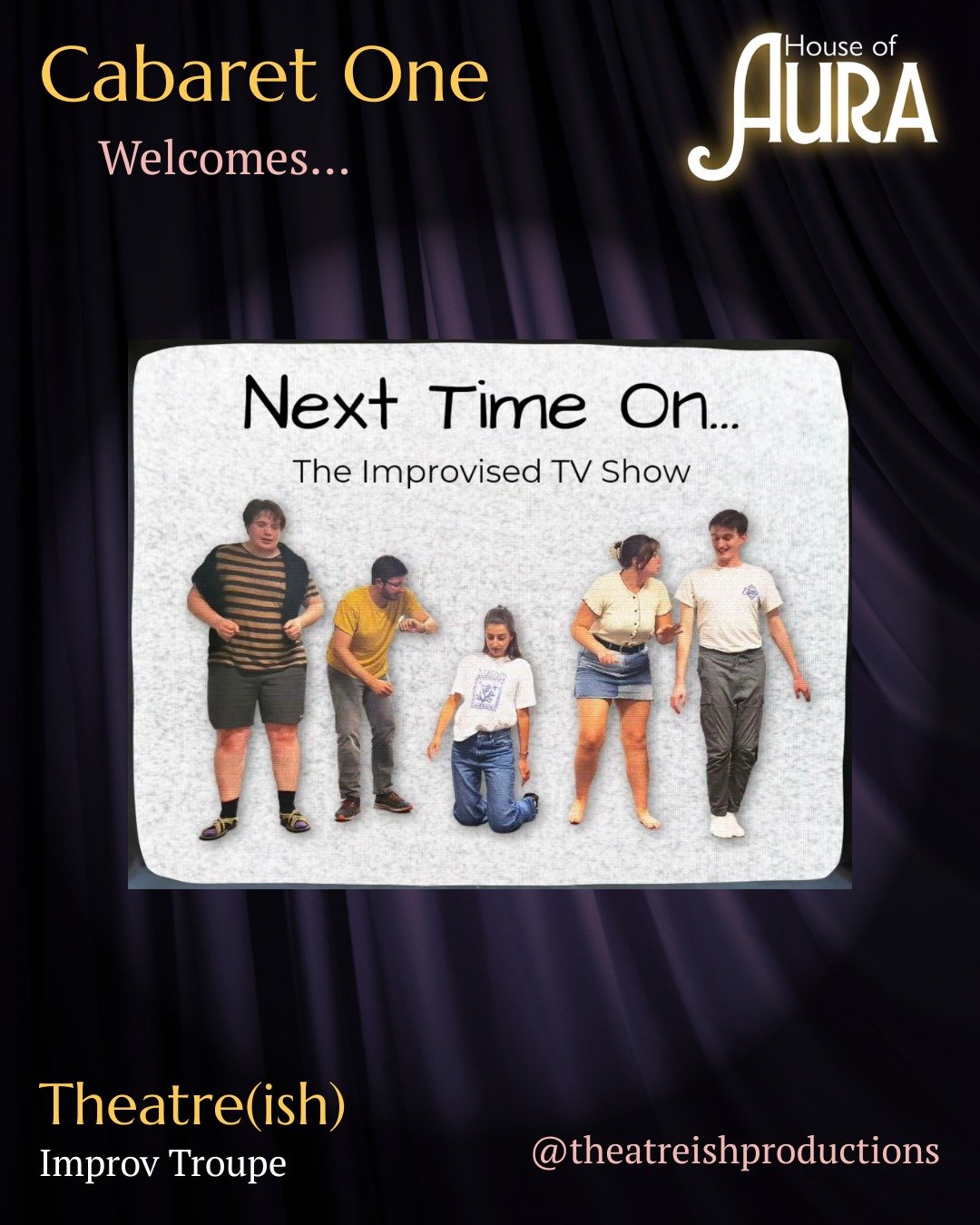 Taking us into the weekend we welcome our next Cabaret One act: improv troupe @theatre(ish)! Theatre(ish) is a new West Midlands based theatre company working with communities to help them tell their stories.

Expect the unexpected&hellip;

Cabaret O