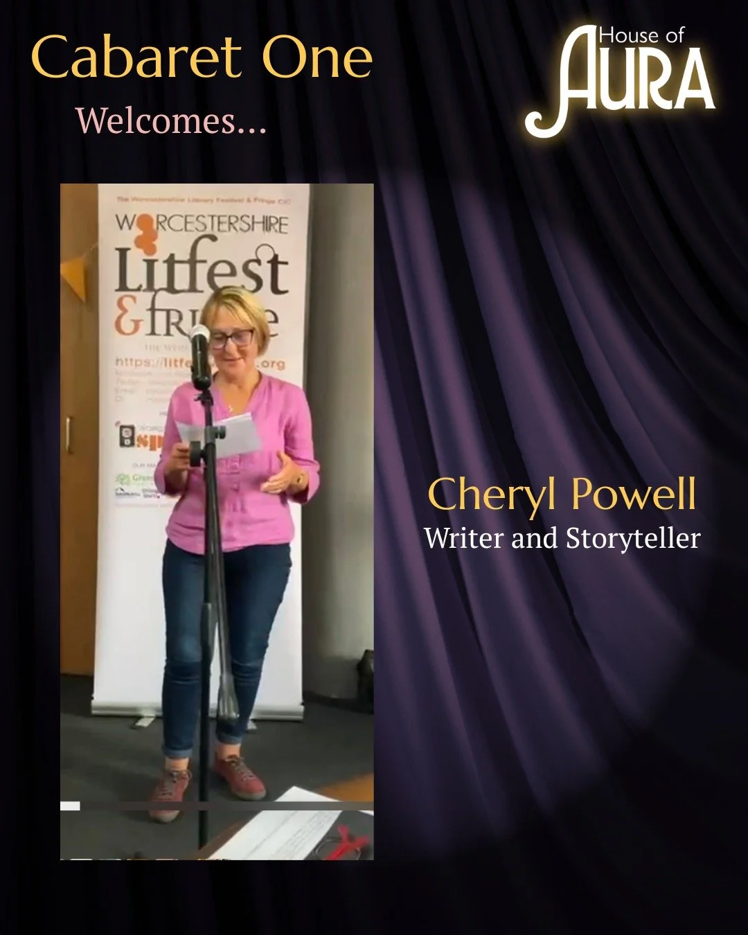 One of our spoken word acts for the night (and one of three published authors in the cast!) is writer and storyteller Cheryl Powell. With a particular flair for dark comedy, Cheryl&rsquo;s work has been published a number of times over, and performed