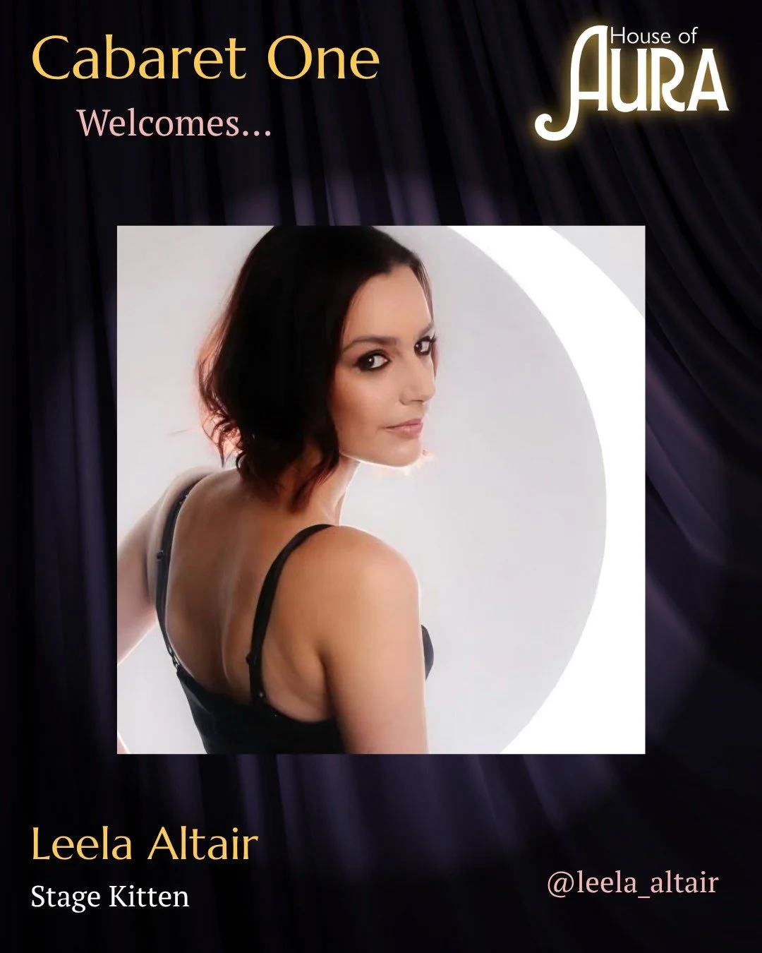 No cabaret would be complete without its stage manager, or, in the world of #burlesque, stage kitten! Super proud to have the gorgeous @leela_altair on our team. Leela is a Mama bear, burlesque &amp; belly dancing student who loves to explore the dar