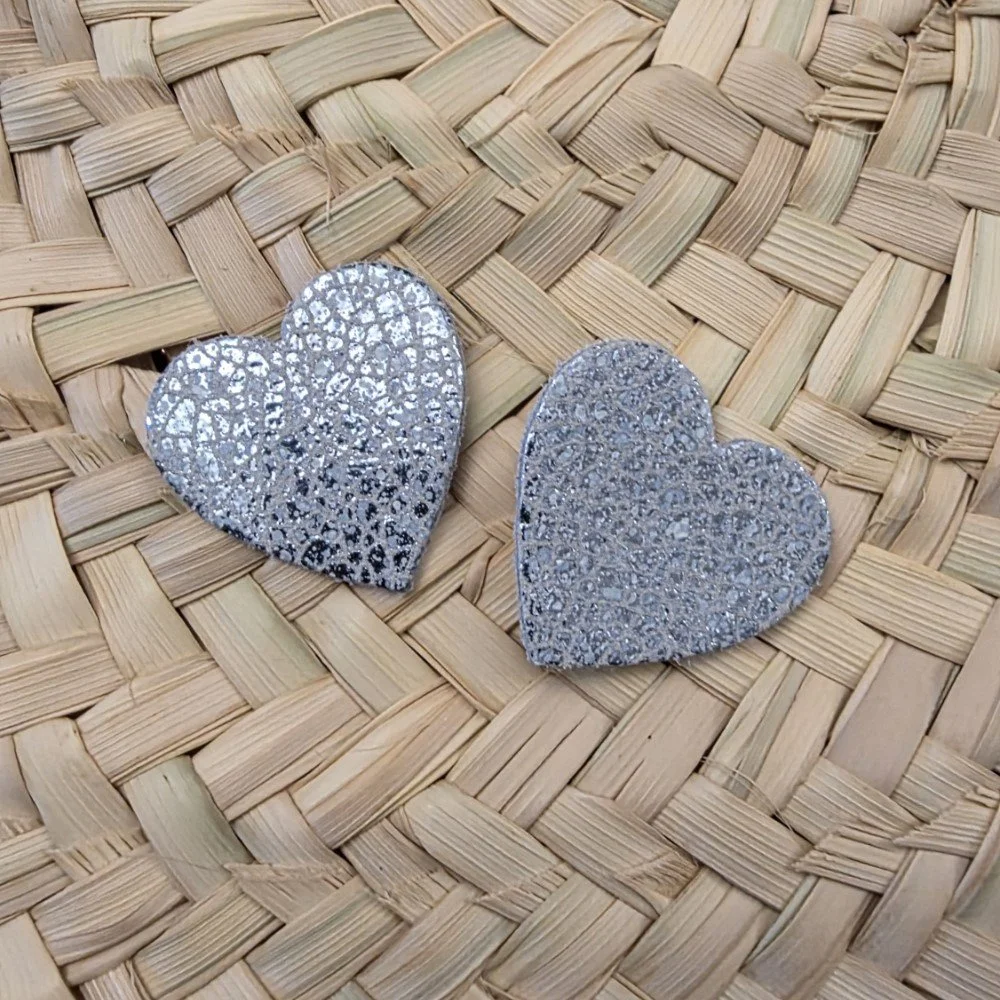 Coeur en cuir 20 mm ( bleu clair)