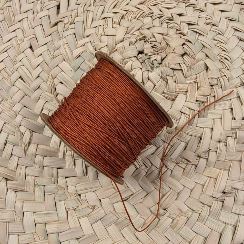 Fil de Jade brique 5 mm