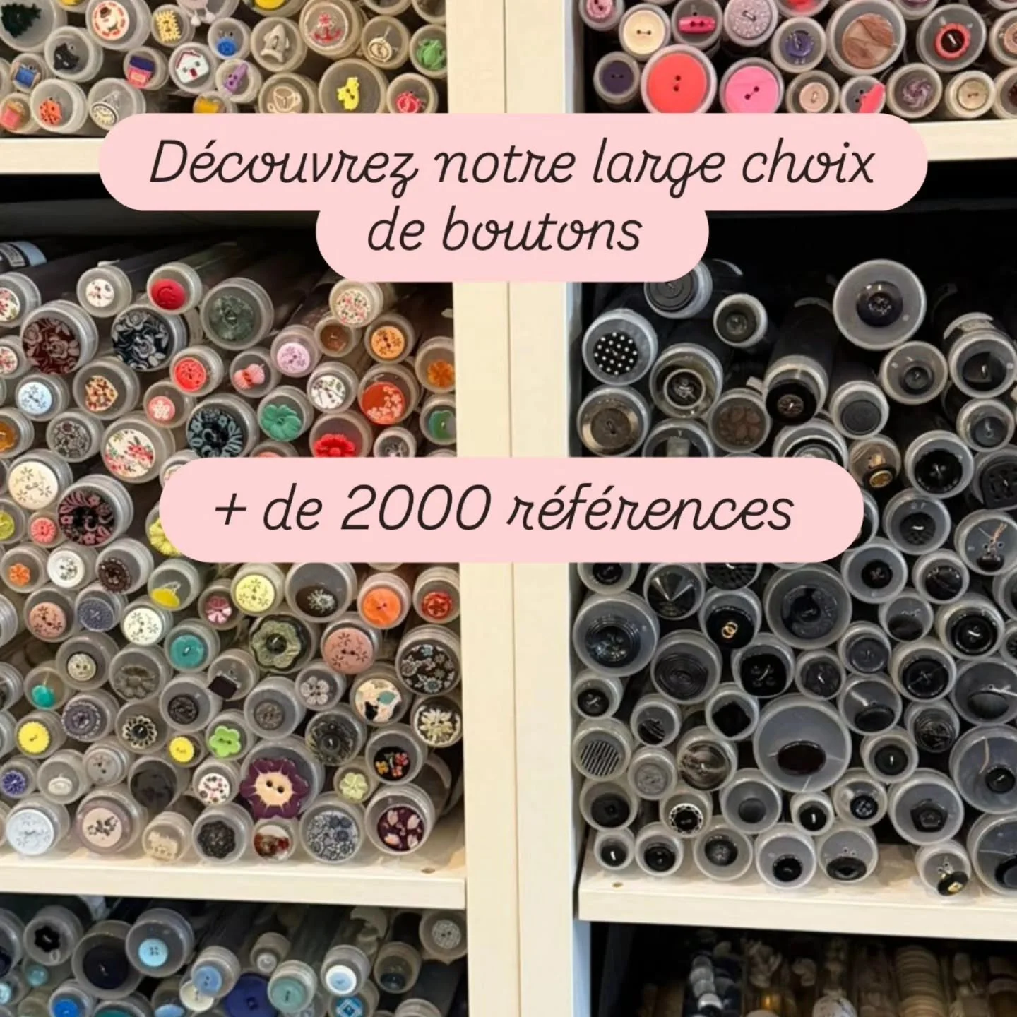 Aujourd'hui,  mise en avant de notre rayon " boutons" plus de 2000 r&eacute;f&eacute;rences.  Le choix va &ecirc;tre terrible &agrave; faire. 
#boutons #mercerie #coutureaddict #sarzeau #presqu&icirc;lederhuys