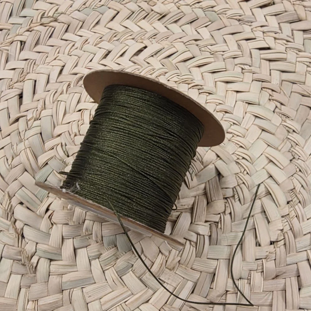 Fil de Jade kaki 5 mm