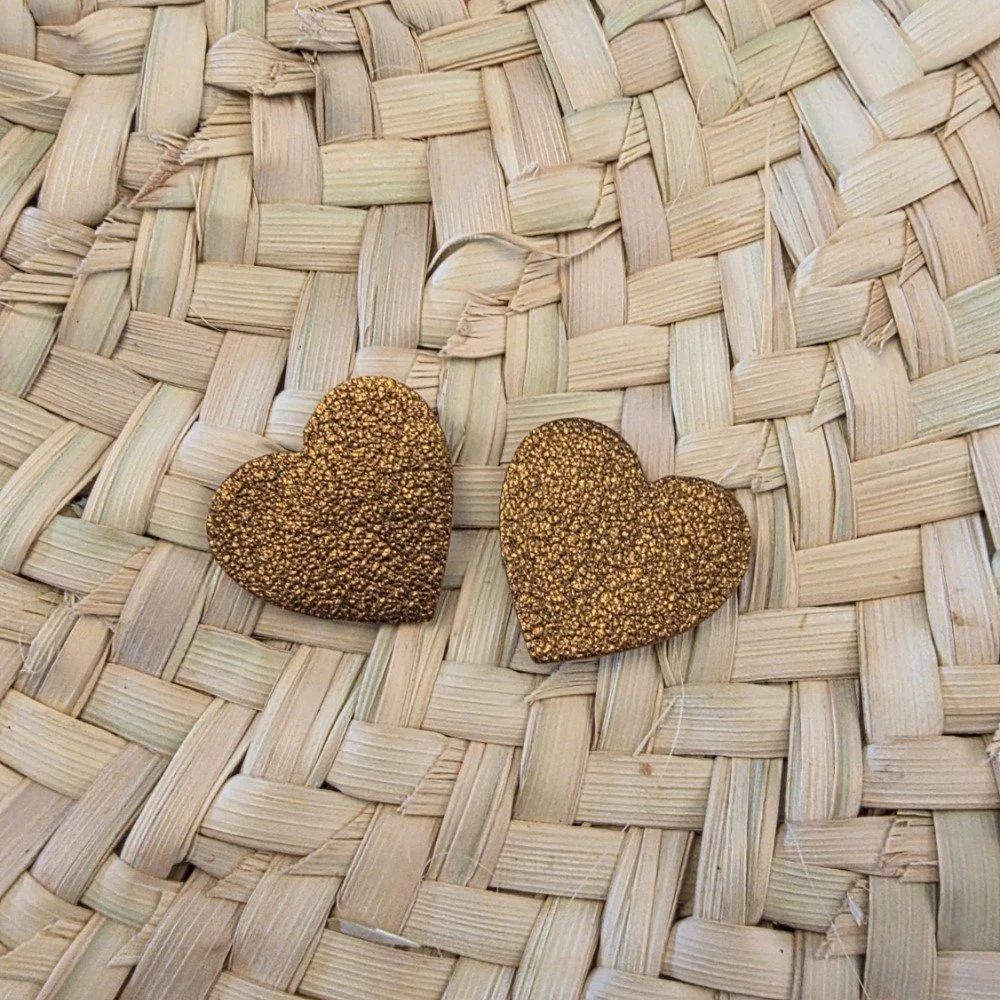 Coeur en cuir 20 mm ( bronze)