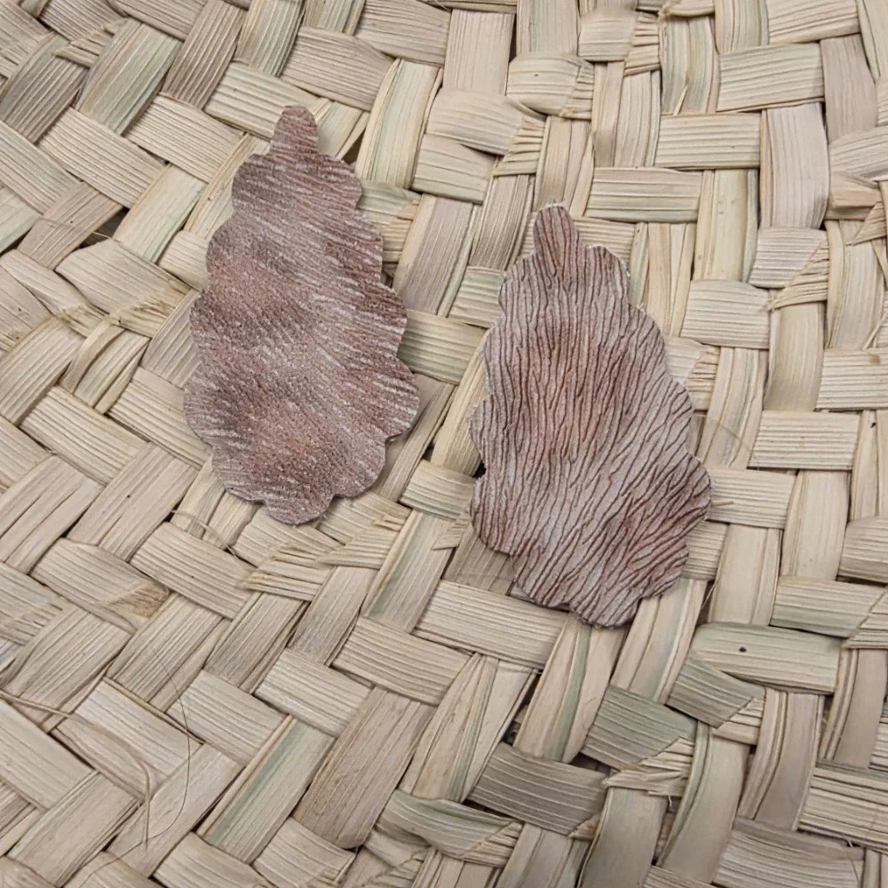 Gouttes en cuir dentelées ( ton rose style léopard)