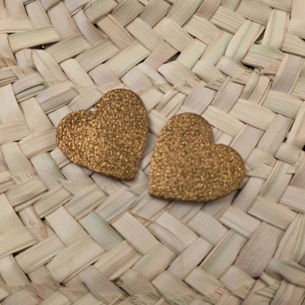 Coeur en cuir 25 mm ( bronze)