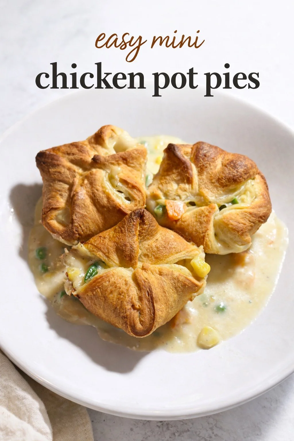 Easy Fast Mini Chicken Pot Pies