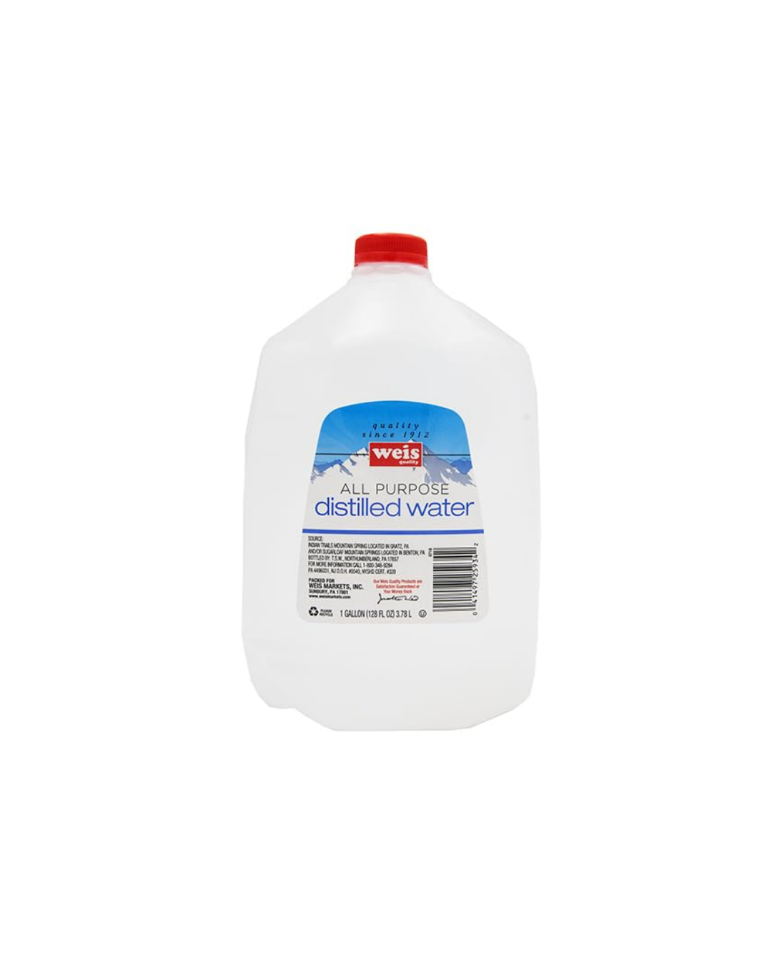 Distilled Water 1 Gallon Jug