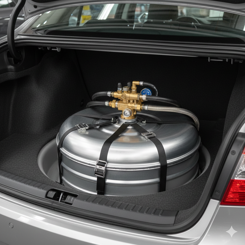 Disegno geometrico di un quadrato delineato, suddiviso in sezioni da linee verticali, orizzontali e semicircolari.