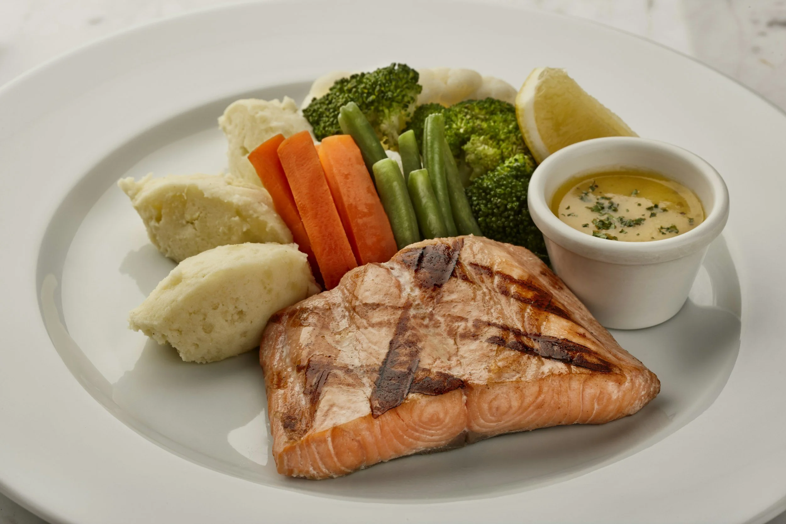 healthy plate of food representing the diabetes plate method