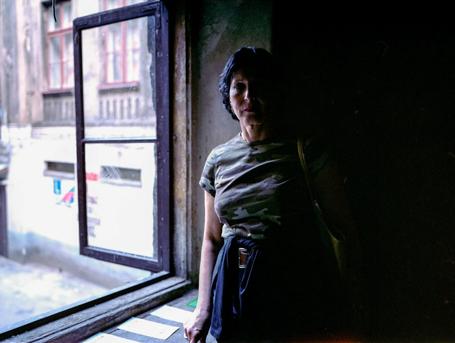 Gili Haberberg in her grandparents/mother's home in Poland seized from the Germans.﻿

“I was emotional recalling the stories my mother told me about running up the stairs. Being there made it come alive – the Germans took it all away.”