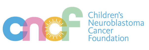 Logo of Children's Neuroblastoma Cancer Foundation with colorful stylized letters and a sun icon.