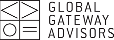 Logo for Global Gateway Advisors with geometric symbols and text.