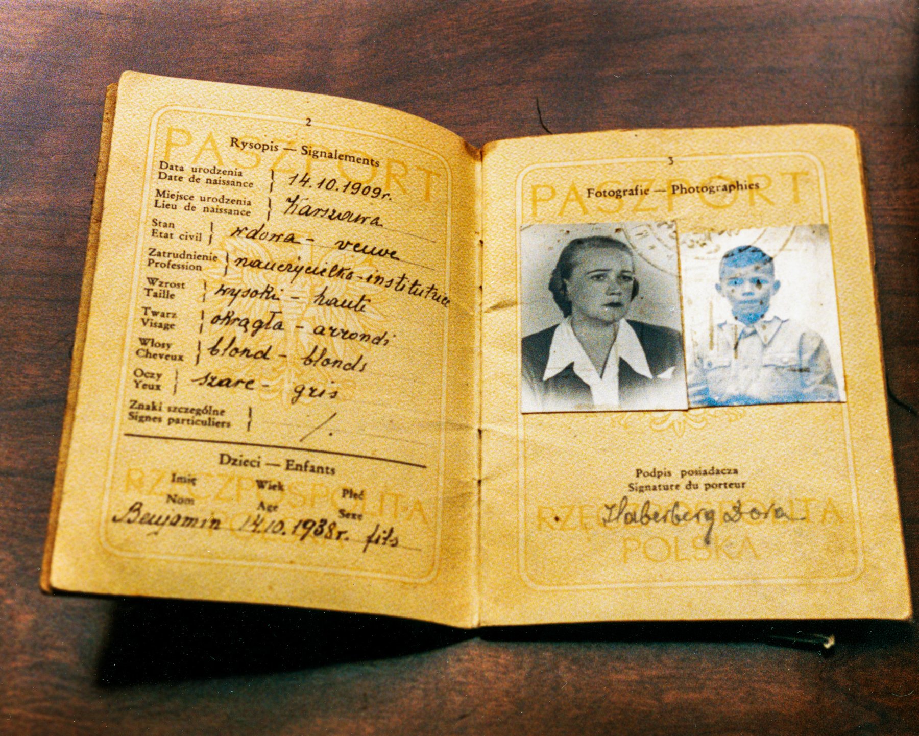 “My mother had a Catholic friend from before the war named Vuyek [Uncle] Stefan; a priest had given him documents that belonged to the widow of a Polish pilot who had died during the war. The widow had a son by the name of Jurek Dzieszkowski.
From th