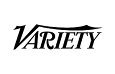 Variety magazine logo in black text with stylized font.