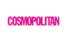 Cosmopolitan magazine logo in bold pink text