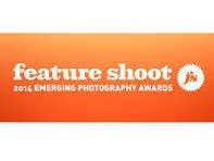 Orange background with white text that reads 'feature shoot 2014 EMERGING PHOTOGRAPHY AWARDS'.