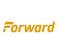 The word 'Forward' in gold text with a stylized letter 'F' on a white background.