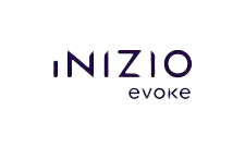Text reading '.INIZIO evoke' on a black background.
