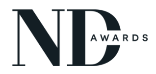 NE Awards logo in black and white