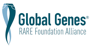 Logo of Global Genes RARE Foundation Alliance featuring a stylized DNA strand and text.