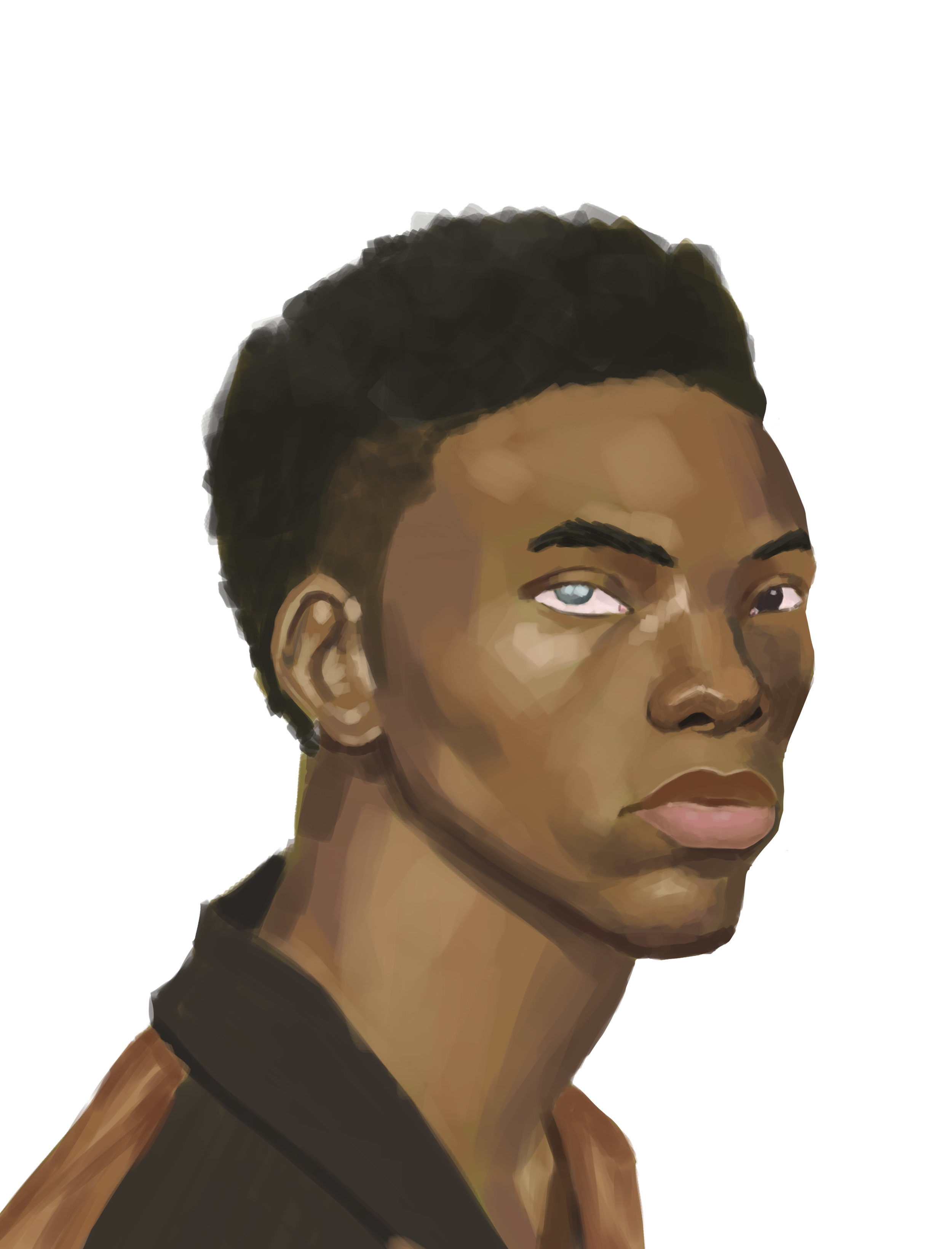 1 hour study, to improve my understanding of the shape of the face