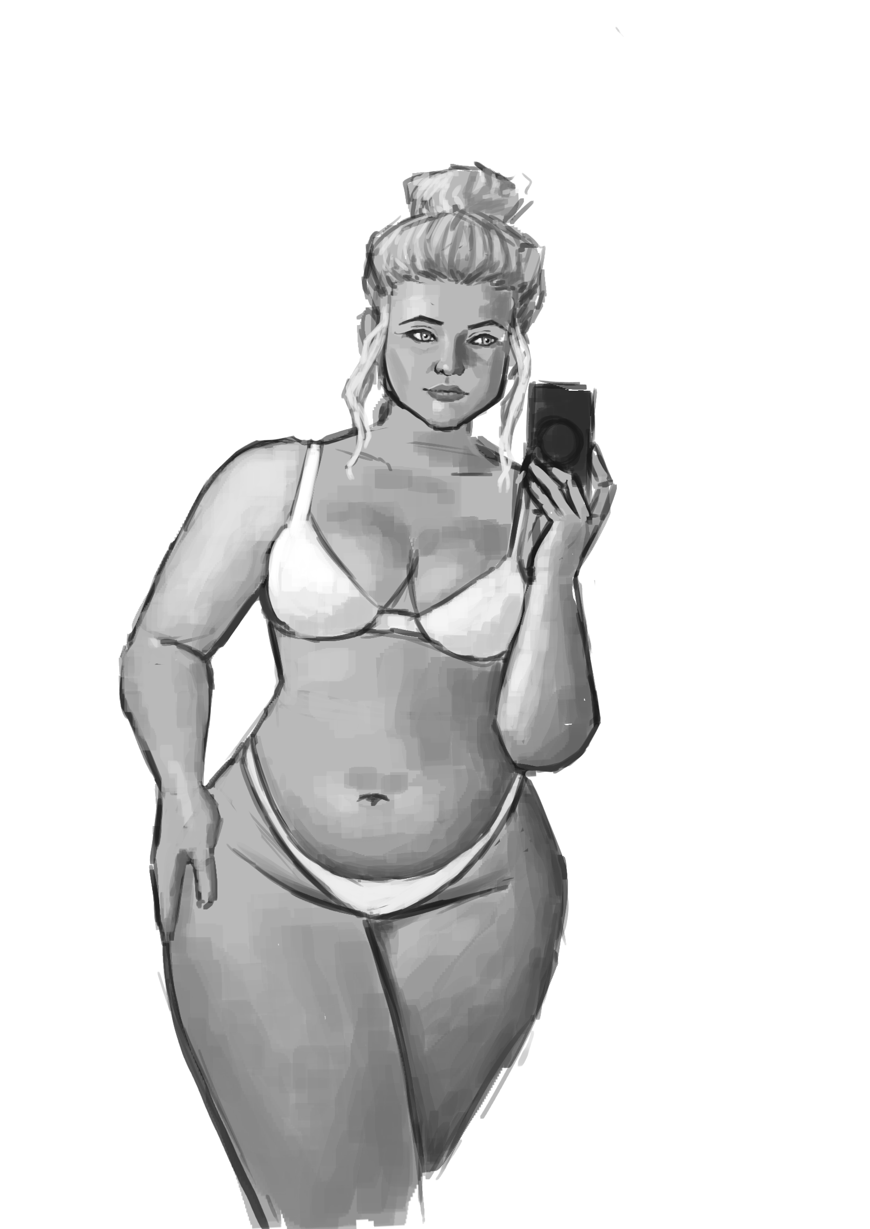 Quick value and anatomy/body shape study