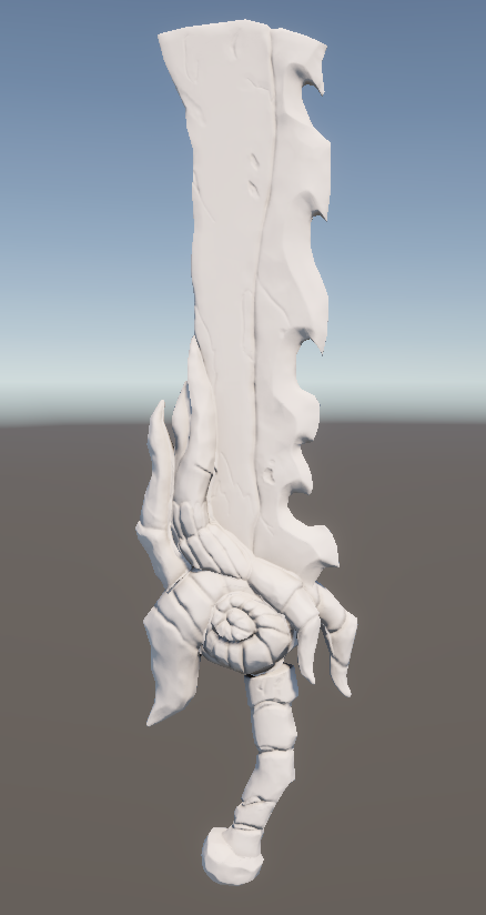 Blade low-poly in Unity (w. normal bake as a test)