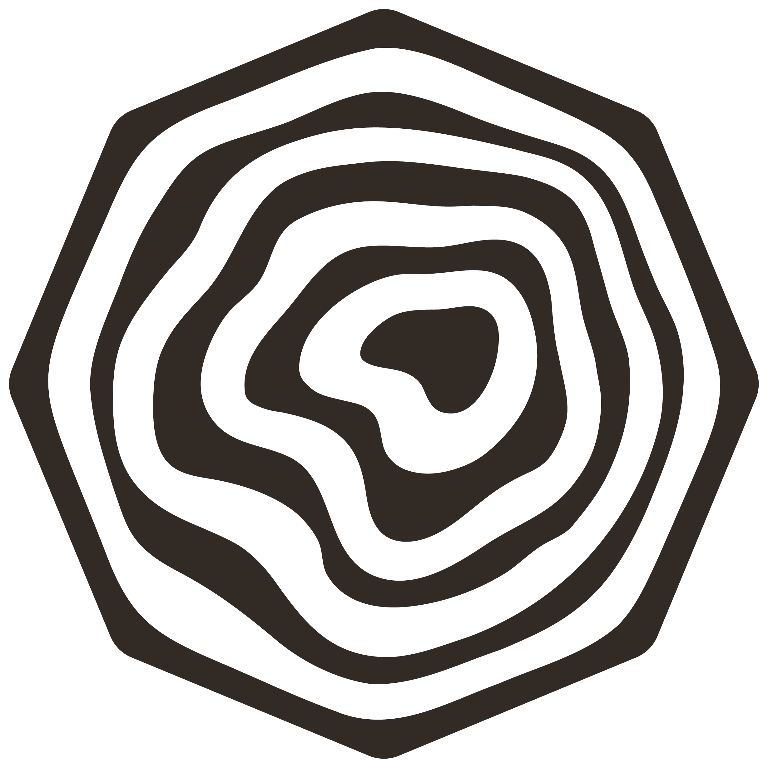 Octagon with water ripples inside.