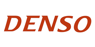 Denso logo with red text in a stylized font